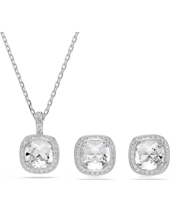 Σετ Κολιέ & Σκουλαρίκια Swarovski 5754343, Επιροδιωμένο / Κρύσταλλα, Ασημί