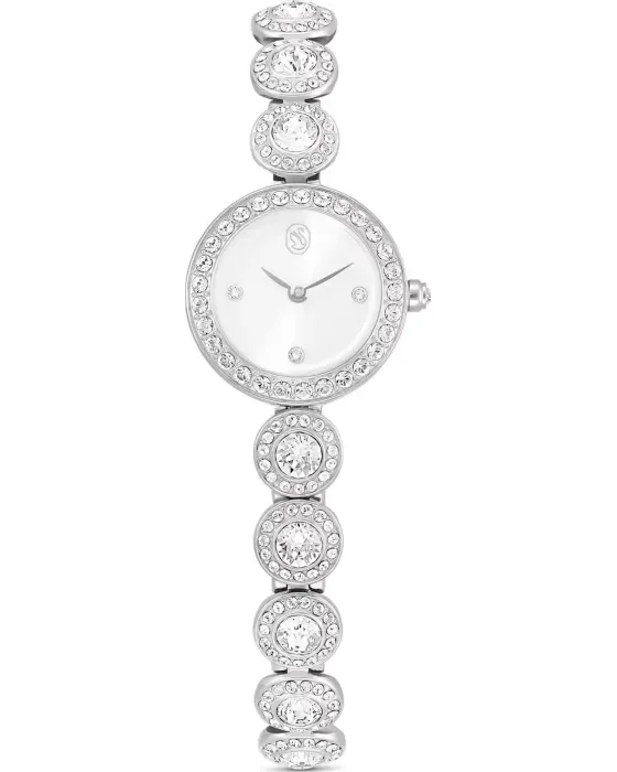 Γυναικείο ρολόι Swarovski Una Angelic 5737038, Ασημί καντράν, Μπρασελέ από Ανοξείδωτο ατσάλι / Κρύσταλλα