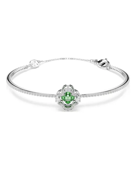 Βραχιόλι Swarovski Una Angelic 5757791, Επιροδιωμένο / Ζιργκόν, Ασημί / Πράσινο