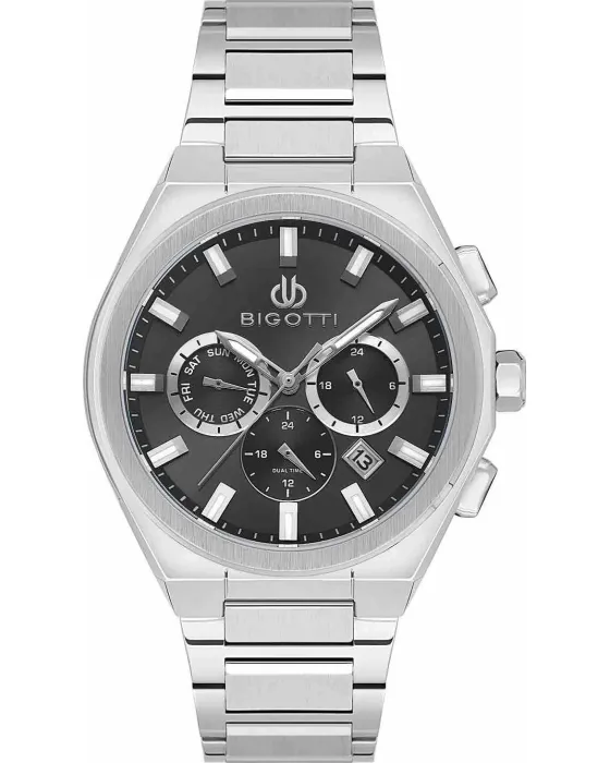 Men's watch Bigotti Milano BG.1.10707-1, Black dial, Bracelet in Stainless Steel