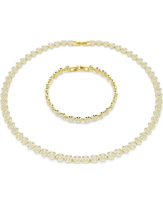Bracelets / Necklace Σετ Κολιέ & Βραχιόλι Swarovski Una Angelic 5720506, Crystal, Gold