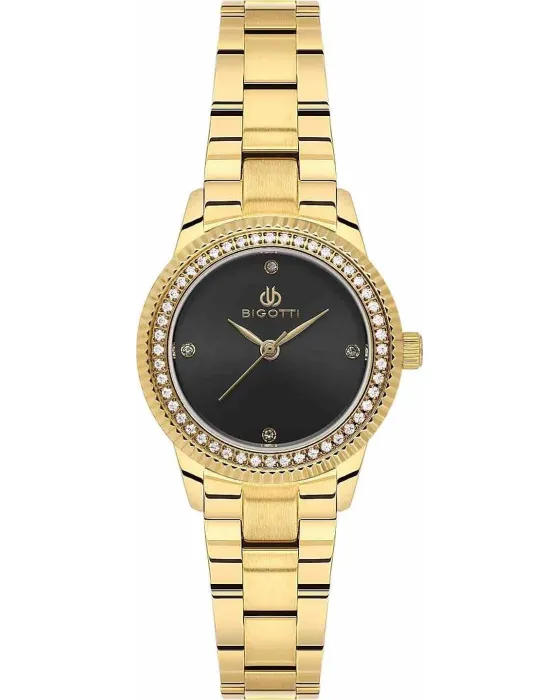 Γυναικείο ρολόι Bigotti Milano BG.1.10701-7, Μαύρο καντράν, Μπρασελέ από Ανοξείδωτο ατσάλι