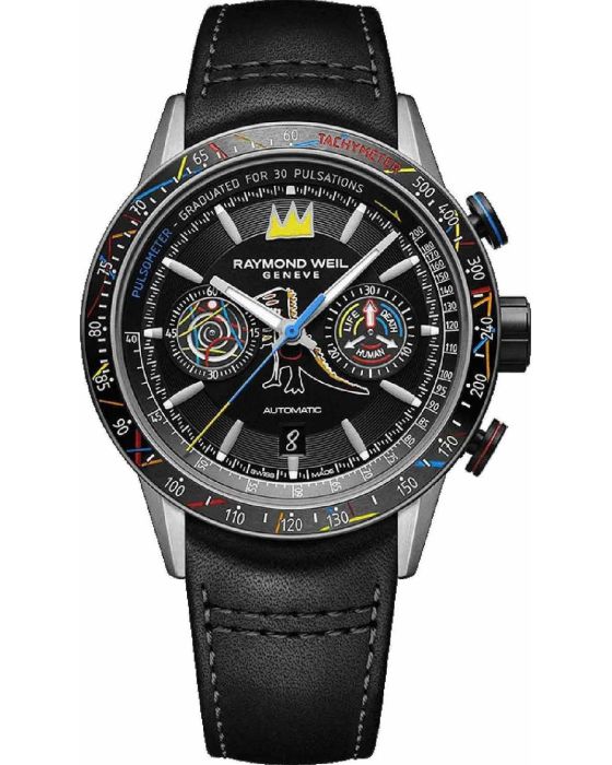 Raymond Weil x Basquiat Bi-Compax Automatic Chronograph Titanium Special Edition 7780-TIC-JMB01