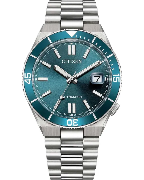 Ανδρικό ρολόι Citizen Tsuyosa Shore Automatic NJ0231-56L, Γαλάζιο καντράν, Μπρασελέ από Ανοξείδωτο ατσάλι