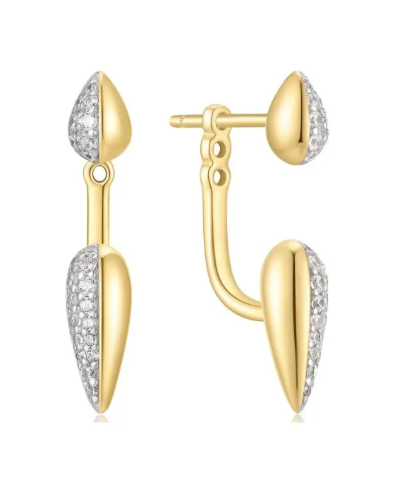 Σκουλαρίκια Ania Haie Two-Tone Sparkling Puffy Spike E069-03T