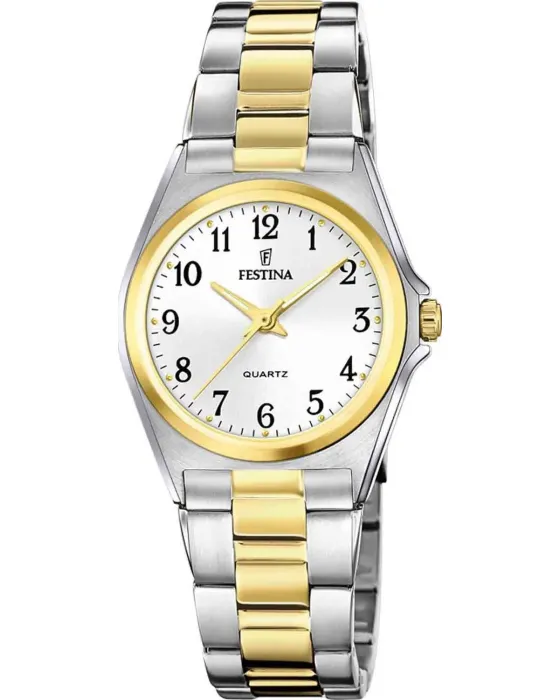 Γυναικείο ρολόι Festina F20556 / 1, Λευκό καντράν, Μπρασελέ από Ανοξείδωτο ατσάλι