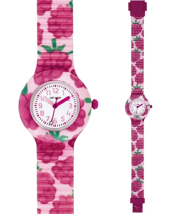 watch Hip Hop Kids Fun Berry HWU1216, White dial, Strap in Silicone