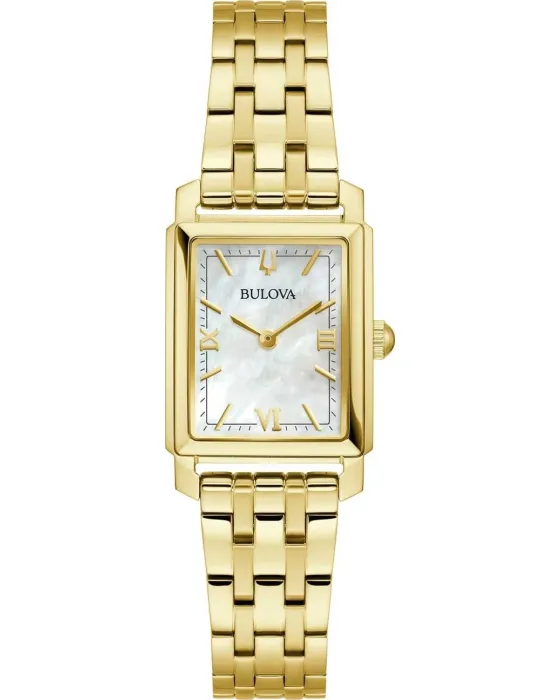 Γυναικείο ρολόι Bulova Classic Sutton Rectangle 97L177, Ασημί / Φίλντισι καντράν, Μπρασελέ από Ανοξείδωτο ατσάλι