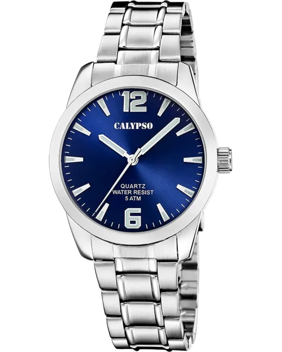 Male watch Calypso K5866/3, Blue dial, Bracelet in Stainless Steel