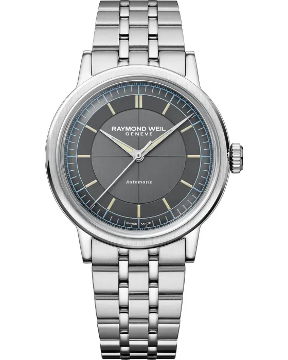 Men's watch Raymond Weil Millesime Automatic 2925-ST-60011, Grey dial, Bracelet in Stainless Steel