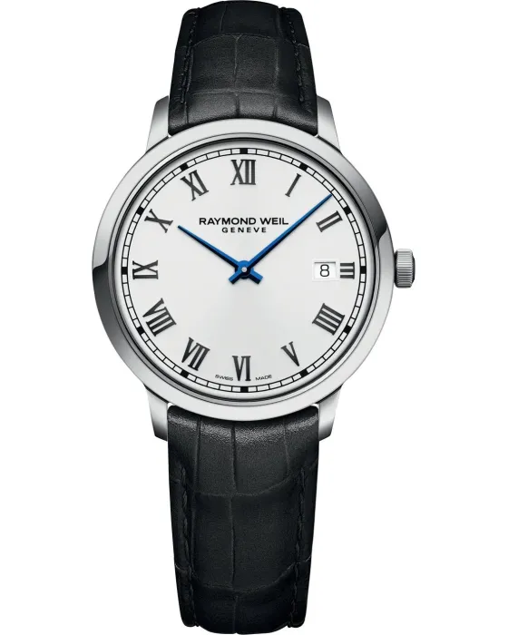 Men's watch Raymond Weil Toccata 5485-STC-00359, White dial, Strap in Leather