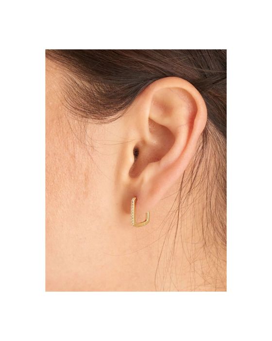 Σκουλαρίκια Ania Haie Glam Oval Hoop E037-04G - 