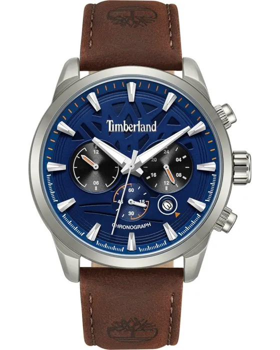 Men's watch Timberland Henniker II Chronograph TDWGF0095001, Blue dial, Strap in Leather