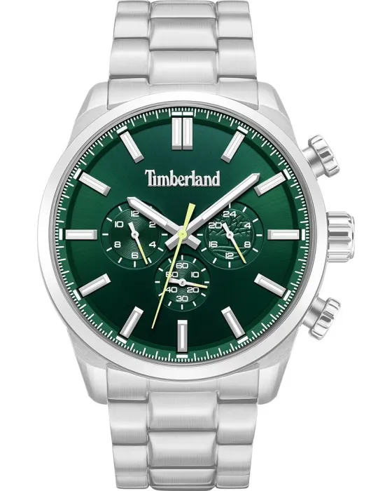 Men's watch Timberland Henniker II Chronograph TDWGK0095302, Green dial, Bracelet in Stainless Steel