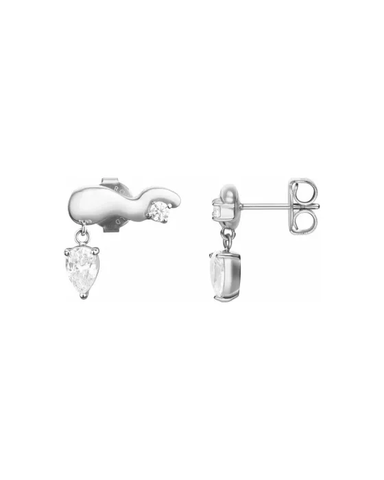 Σκουλαρίκια Rosefield Crystal Wave Studs JEMWS-J1324