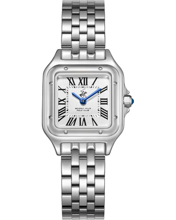 Γυναικείο ρολόι Beverly Hills Polo Club BP3755C.330, Ασημί καντράν, Μπρασελέ από Ανοξείδωτο ατσάλι