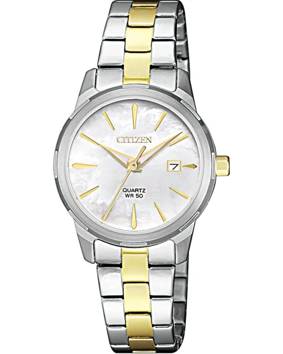 Female watch Citizen Classic EU6074-51D, Mother Of Pearl / Silver dial, Bracelet in Stainless Steel