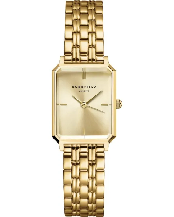 Female watch Rosefield The Octagon OCGSG-O82, Gold dial, Bracelet in Stainless Steel