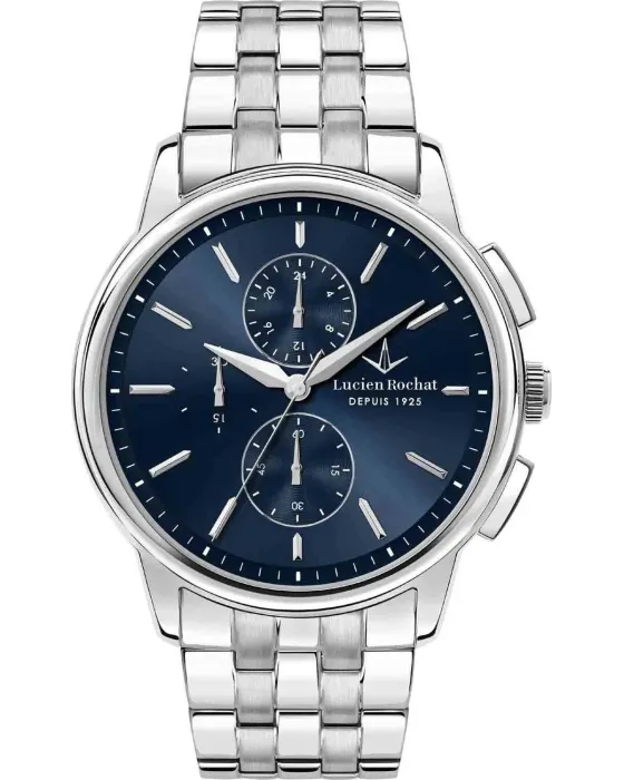 Male watch Lucien Rochat Iconic Chronograph R0473616002, Blue dial, Bracelet in Stainless Steel