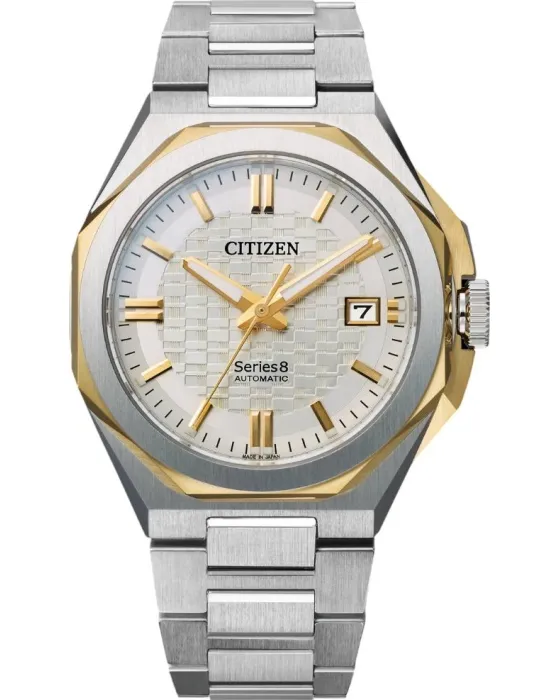 Ανδρικό ρολόι Citizen Series 8 Automatic NB6084-50A, Ασημί καντράν, Μπρασελέ από Ανοξείδωτο ατσάλι