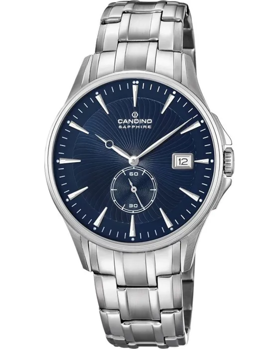 Ανδρικό ρολόι Candino Casual Timeless C4635 / 3, Μπλε καντράν, Μπρασελέ από Ανοξείδωτο ατσάλι