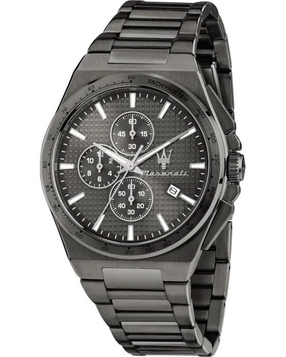 Men's watch Maserati Velocita Slim Chronograph R8873653006, Black dial, Bracelet in Stainless Steel