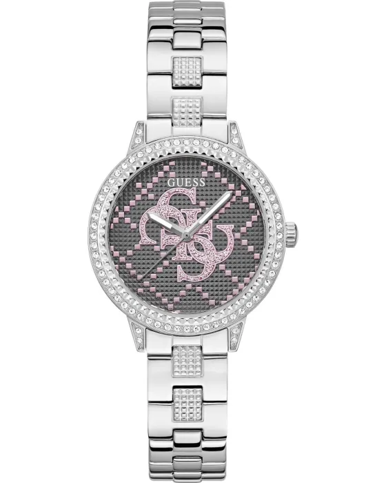 Γυναικείο ρολόι Guess G Lace GW0944L1, Μαύρο / Ροζ καντράν, Μπρασελέ από Ανοξείδωτο ατσάλι