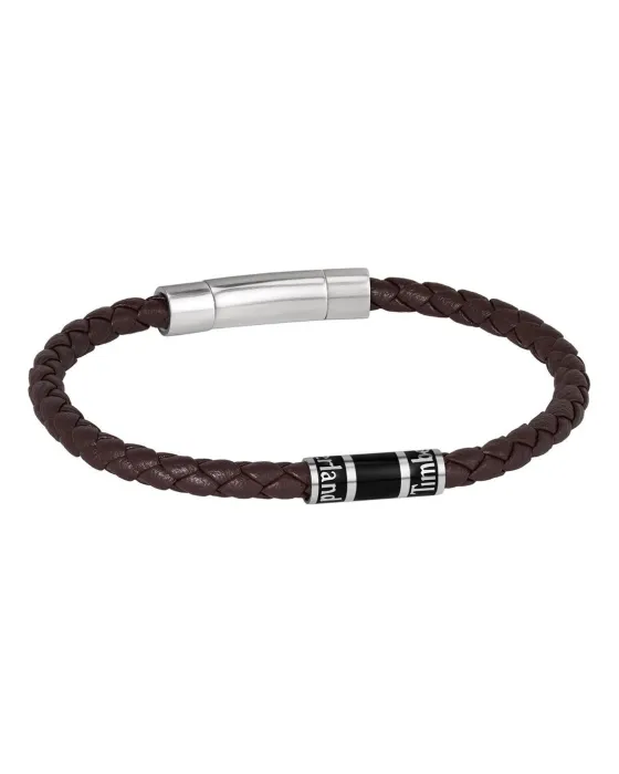 Βραχιόλια Βραχιόλι Timberland J Nashua TDAGB0000802, Ανοξείδωτο ατσάλι / Δέρμα, Ασημί / Καφέ