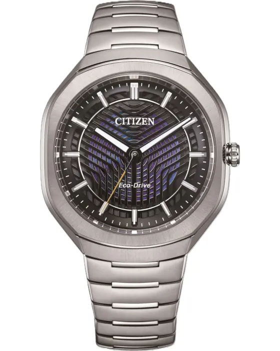 Men's watch Citizen Super Titanium Eco-Drive 50th Anniversary Limited Edition BJ6560-53W, Black / Blue dial, Bracelet in Titanium
