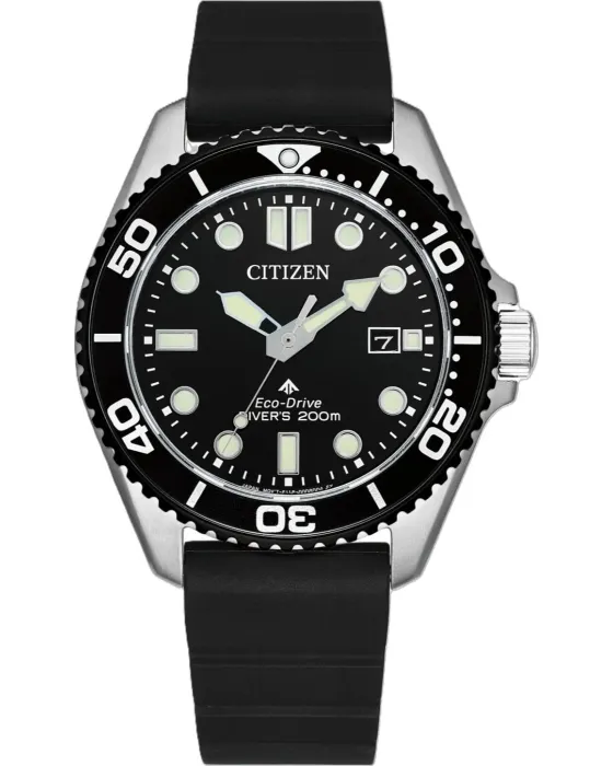 Men's watch Citizen Promaster Eco-Drive BN0266-07E, Black dial, Strap in Rubber