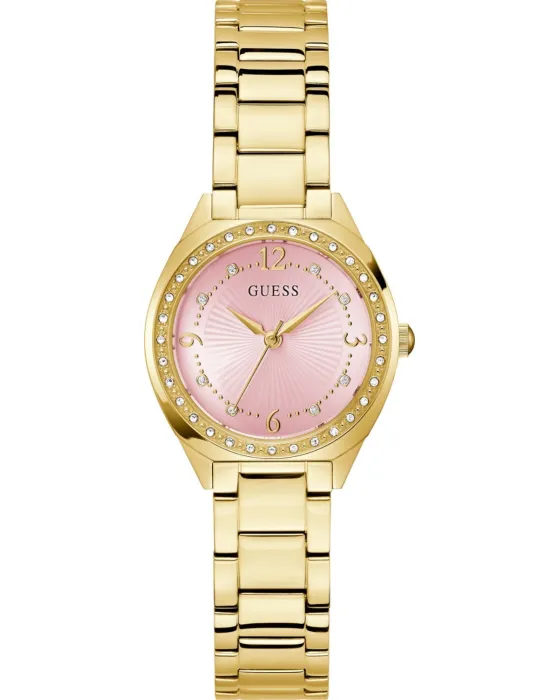 Γυναικείο ρολόι Guess Charlotte GW0767L7, Ροζ καντράν, Μπρασελέ από Ανοξείδωτο ατσάλι