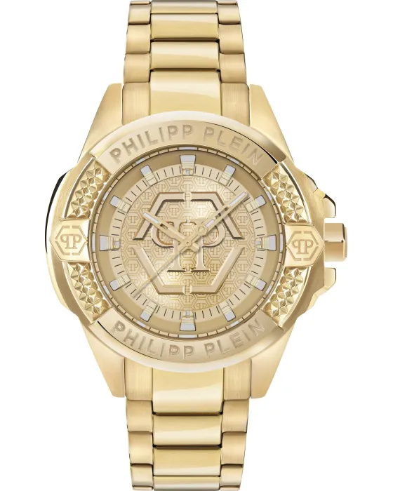 Male watch Philipp Plein Majesty PWBHA0726, Gold dial, Bracelet in Stainless Steel