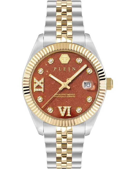 Female watch Philipp Plein Date Superlative PWYFA1526, Orange dial, Bracelet in Stainless Steel