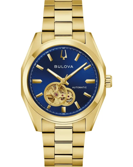 Ανδρικό ρολόι Bulova Surveyor Automatic 97A203, Μπλε καντράν, Μπρασελέ από Ανοξείδωτο ατσάλι