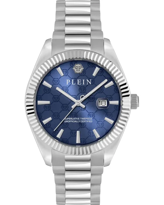 Male watch Philipp Plein Date Superlative PWDHA0226, Blue dial, Bracelet in Stainless Steel