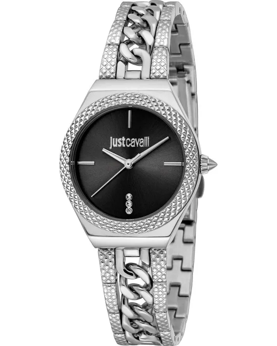 Female watch Just Cavalli Lucida JC1L438M0025, Black dial, Bracelet in Stainless Steel