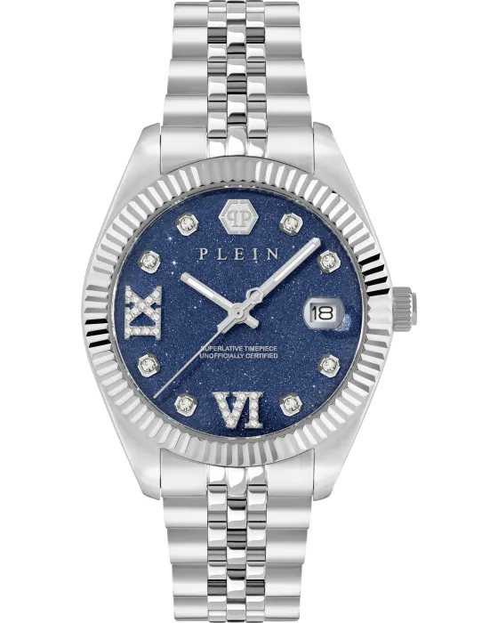 Female watch Philipp Plein Date Superlative PWYFA1426, Blue dial, Bracelet in Stainless Steel