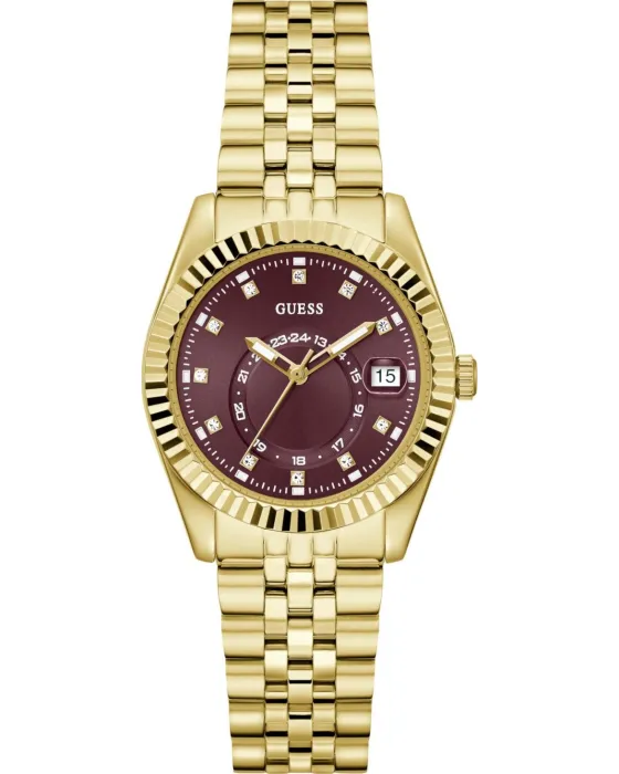 Γυναικείο ρολόι Guess Jada GW0936L2, Μπορντό καντράν, Μπρασελέ από Ανοξείδωτο ατσάλι