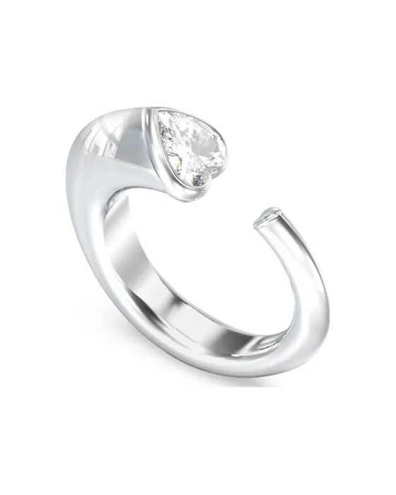 Δαχτυλίδι Guess Steel Crystal Love, Stainless steel, Gold