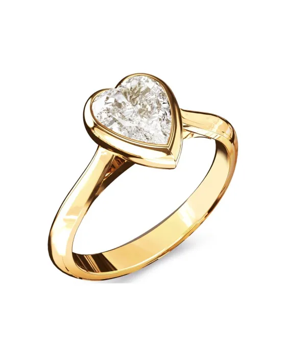 Δαχτυλίδι Guess Steel Crystal Love, Stainless steel, Gold
