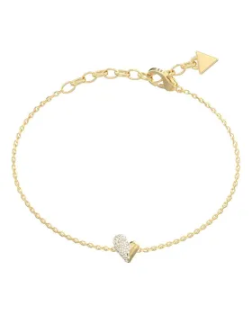 Guess Steel Golden Love Bracelet JUBB06449JWYGL
