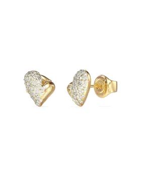 Σκουλαρίκια Guess Steel Golden Love JUBE06453JWYGT/U