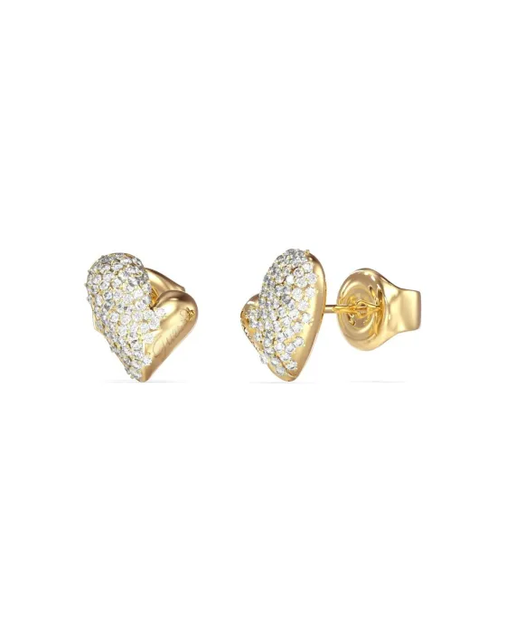 Guess Steel Golden Love Earrings JUBE06453JWYGT / U, Stainless steel, Gold