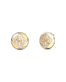 Σκουλαρίκια Guess Steel Spinning Bloom JUBE06467JWYGT/U
