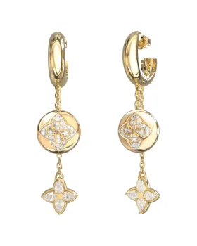 Guess Steel Spinning Bloom Earrings JUBE06471JWYGT/U
