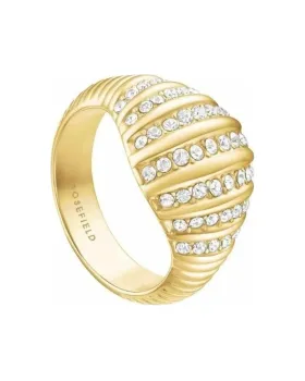 Δαχτυλίδι Rosefield Striped Pave