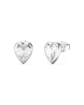 Σκουλαρίκια Guess Steel Crystal Love JUBE06361JWRHT/U