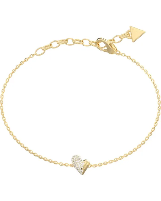 Bracelets Βραχιόλι Guess Steel Golden Love JUBB06449JWYGL, Zircon, White
