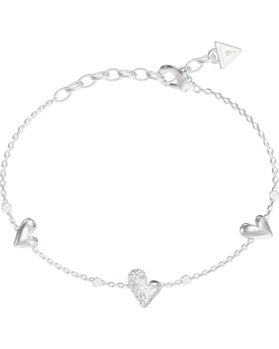 Bracelets Βραχιόλι Guess Steel Golden Love JUBB06451JWRHL, Zircon, White