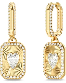 Σκουλαρίκια Guess Steel Crystal Love JUBE06354JWYGT/U